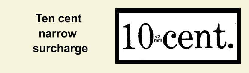10c narrow surcharge