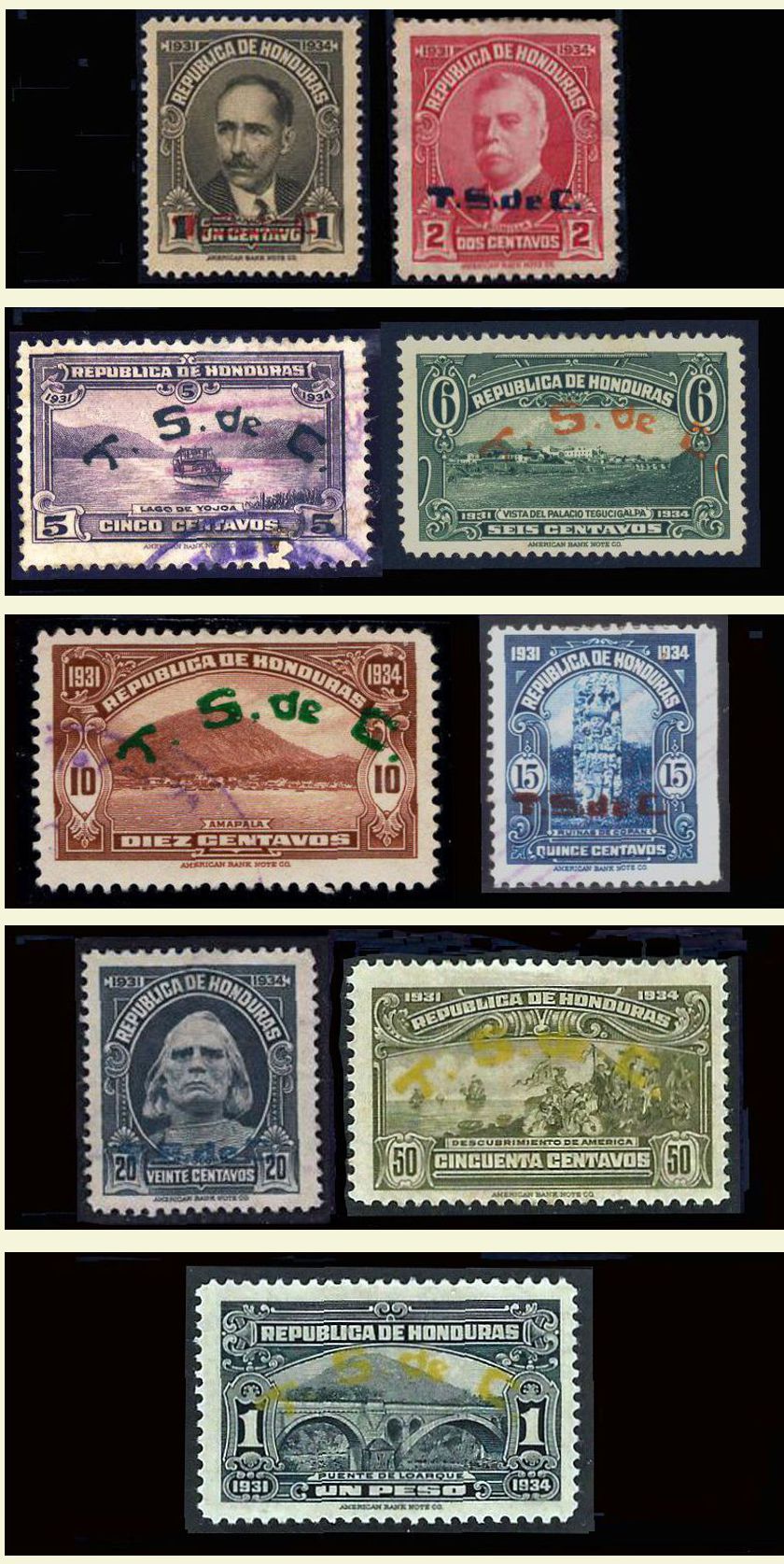 1931 overprints